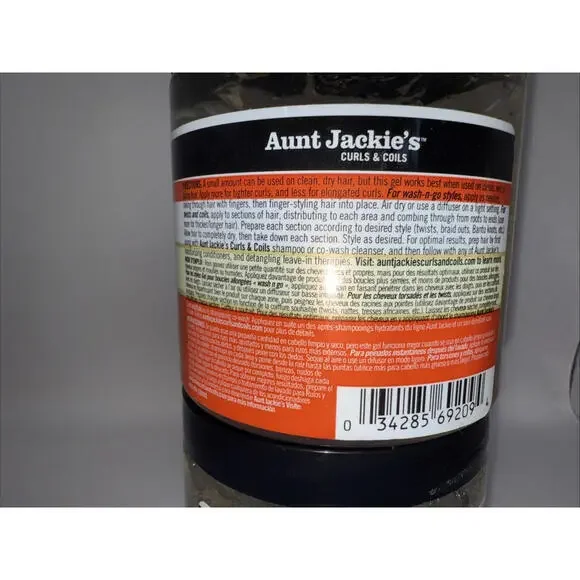 2 Aunt Jackie's Curls & Coils Don't Shrink Flaxseed Elongating Curling Gel  9oz - Picture 3 of 3